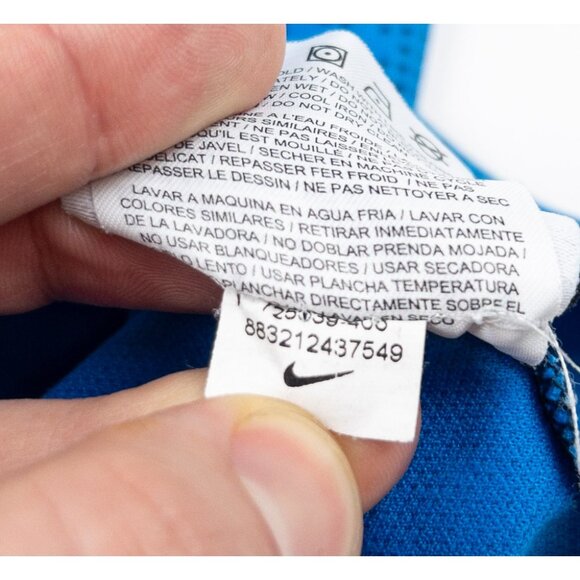 Disney Nike Golf Polo Men's Small Mickey Mouse Dot Camo Dri-Fit Wicking Blue - Picture 7 of 15